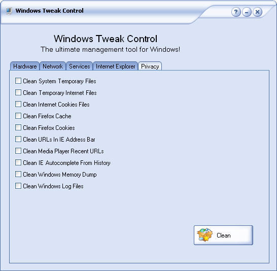 download the new version for windows TweakPower 2.045