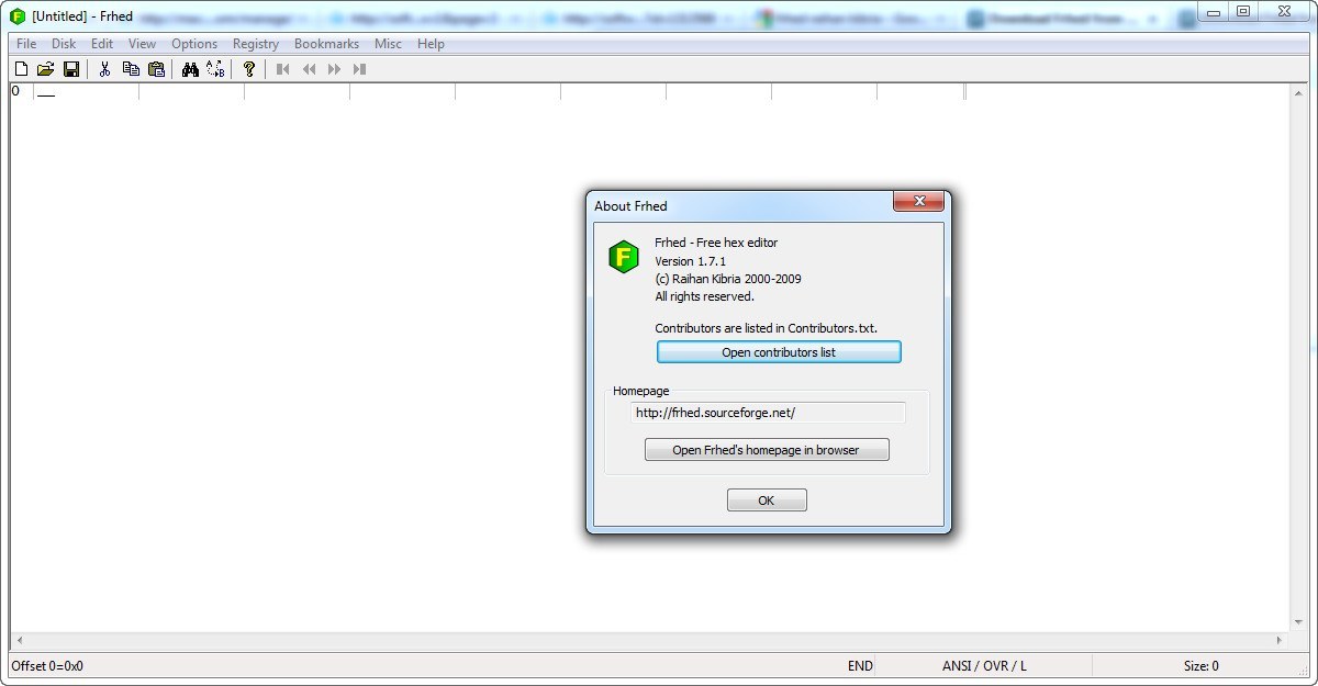 frhed - Screenshot #1