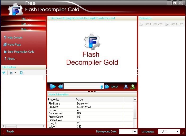 Flash регистрация. Flash Extractor.