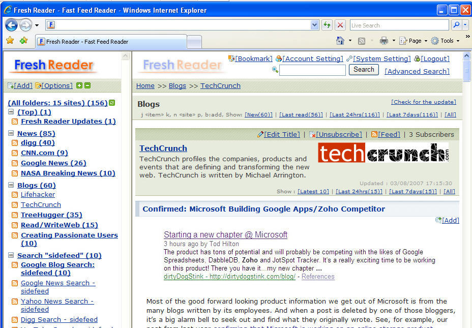 Fresh Reader - Screenshot #1