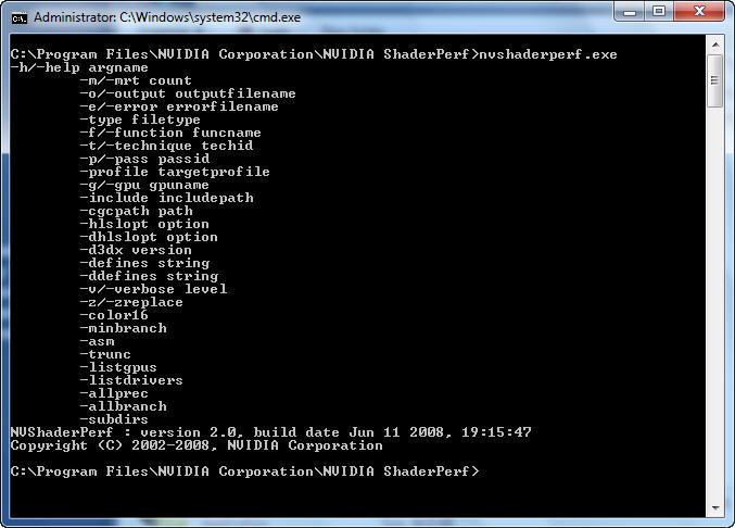 NVIDIA ShaderPerf - Screenshot #1