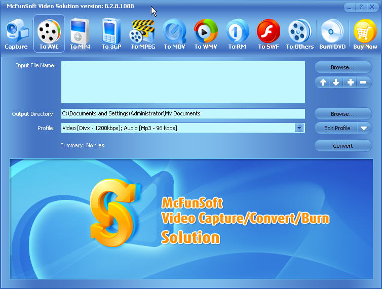 McFunSoft Video Capture Convert Burn Solution - Screenshot #1
