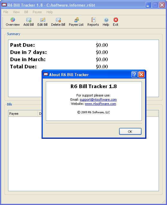R6 Bill Tracker - Screenshot #2