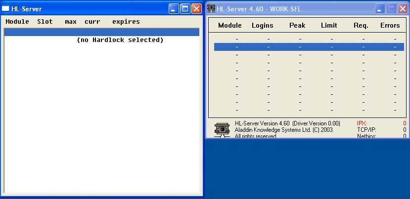 Hardlock Server - Screenshot #1