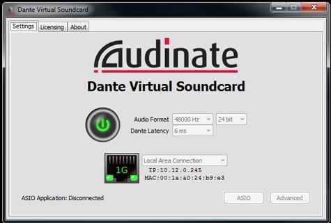 Dante Virtual Soundcard - Screenshot #2