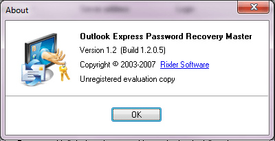 Outlook Express Password Recovery Master - Screenshot #1
