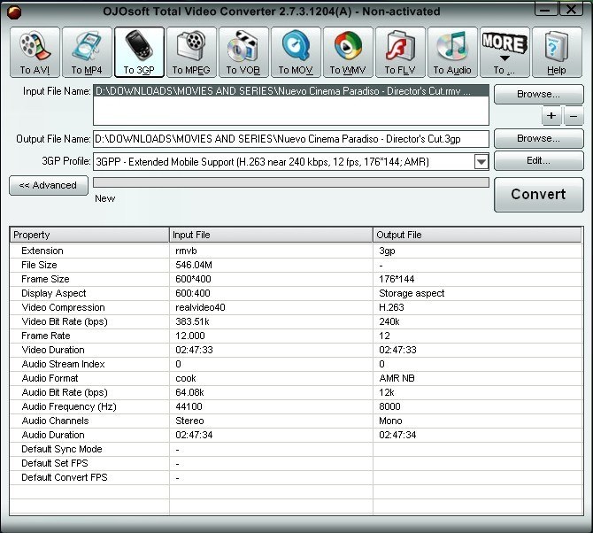 OJOsoft Total Video Converter - Screenshot #2