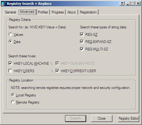 Registry Search + Replace - Screenshot #4