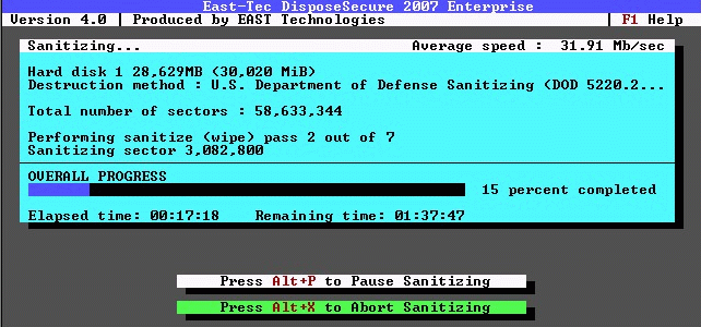 East-Tec DisposeSecure - Screenshot #8