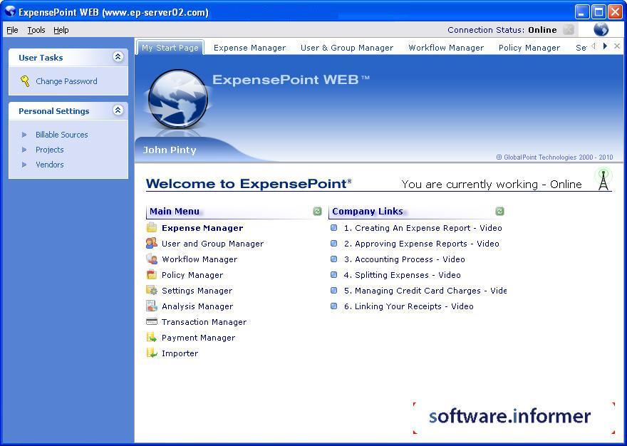 Expensepoint ExpensePoint WEB download for free - SoftDeluxe