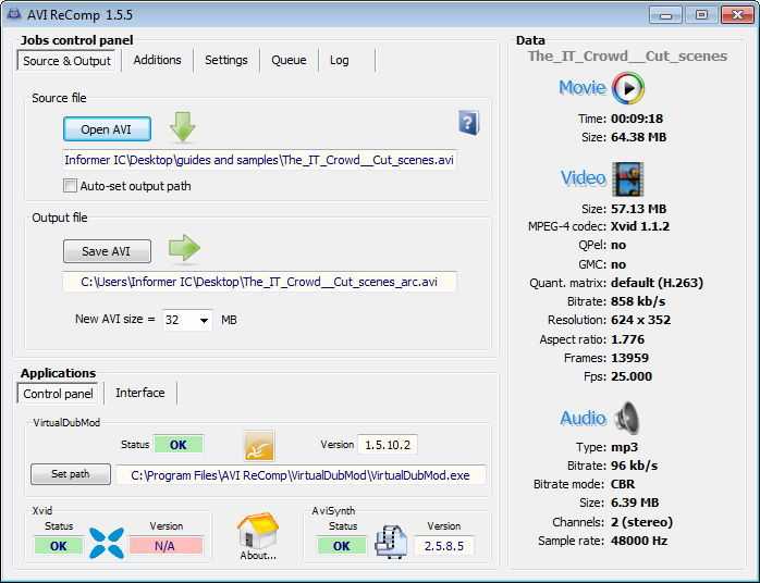 AVI ReComp - Screenshot #8