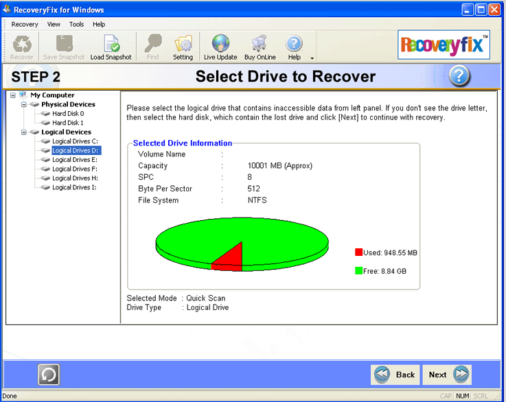 RecoveryFix for Windows - Screenshot #2