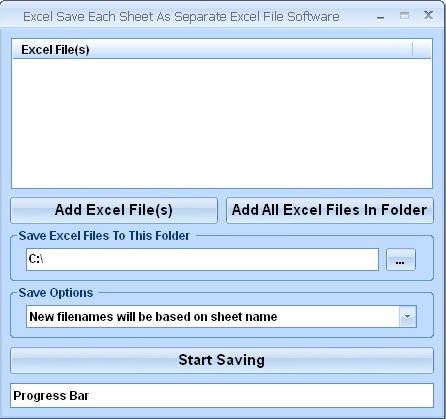 Excel Save Each Sheet As Separate Excel File Software - Screenshot #2