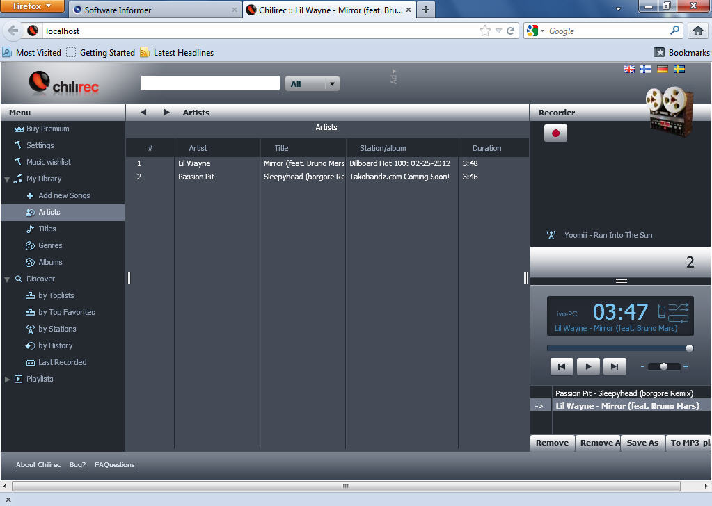 Chilirec - Screenshot #5