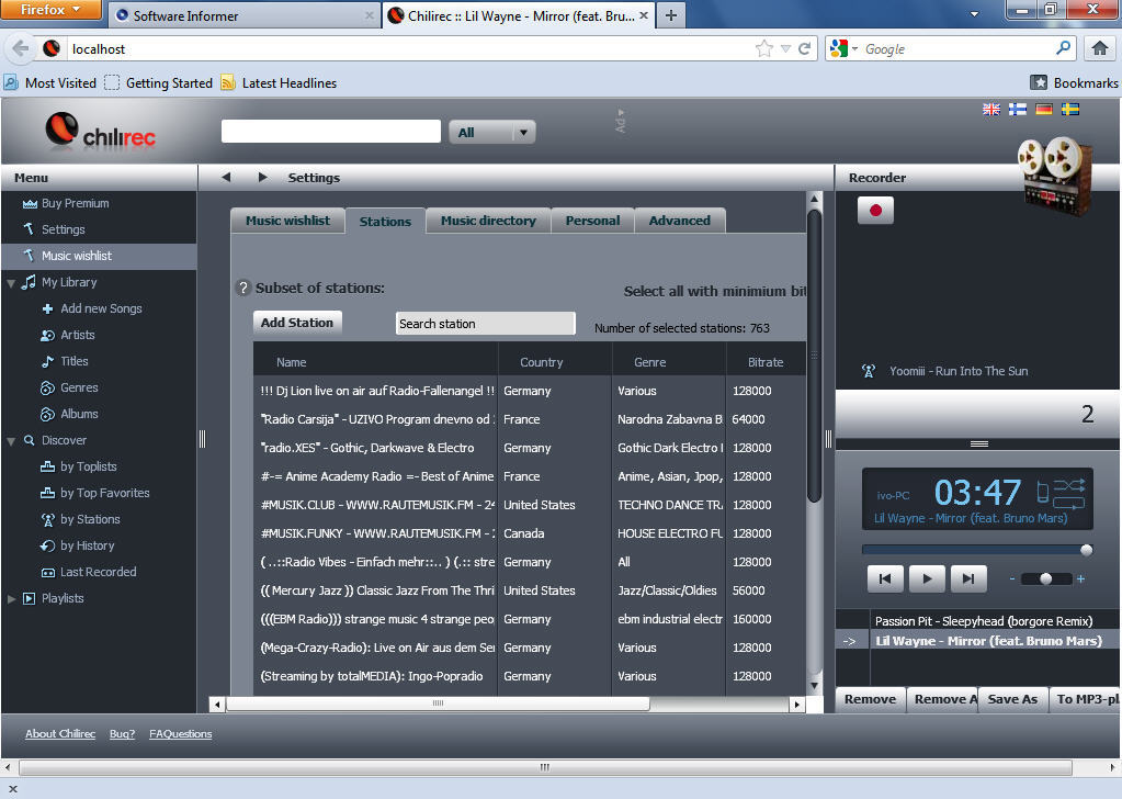 Chilirec - Screenshot #2