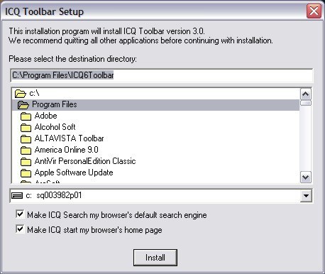 ICQ Toolbar - Screenshot #4