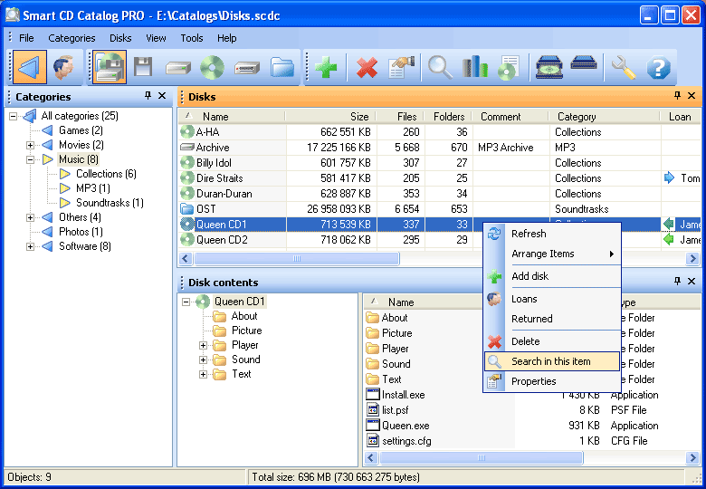 Smart CD Catalog Professional - Screenshot #4