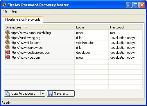 Firefox Password Recovery Master - Screenshot #6