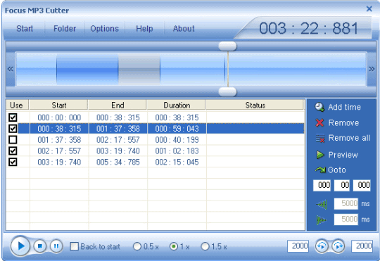 Focus MP3 Cutter Joiner - Screenshot #1