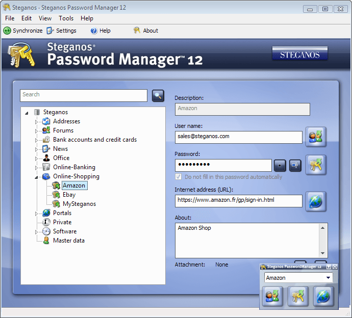 Steganos Password Manager - Screenshot #27