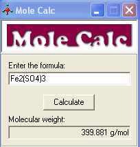 Mole Calc - Screenshot #1