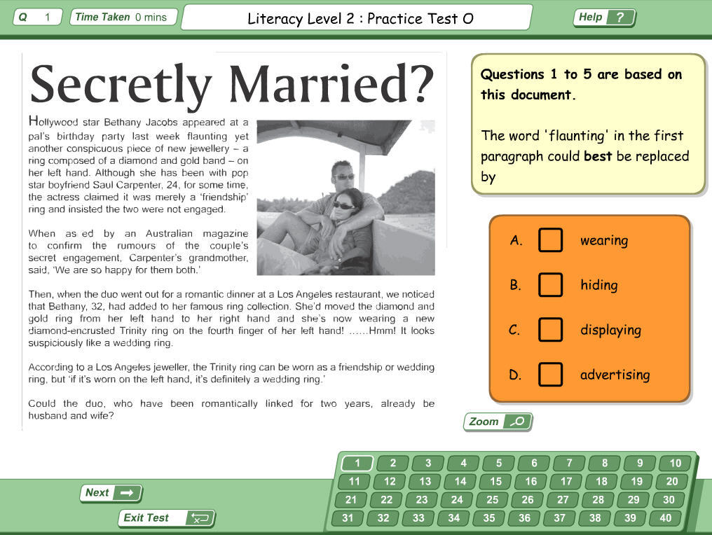 Literacy Level 2 Practice Test O download for free SoftDeluxe