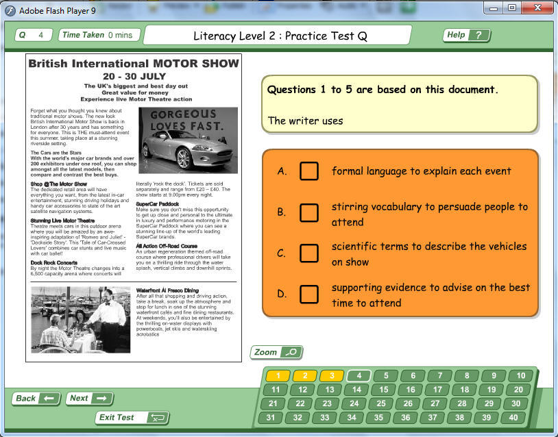Literacy Level 2 Practice Test Q latest version Get best Windows