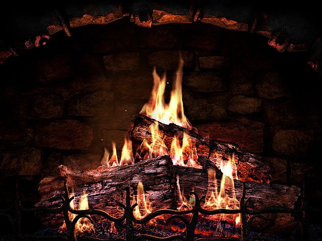 3d fireplace free screensaver