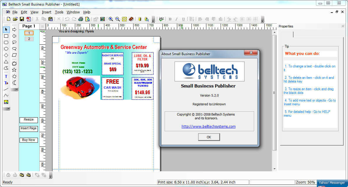 Belltech Small Business Publisher - Screenshot #1