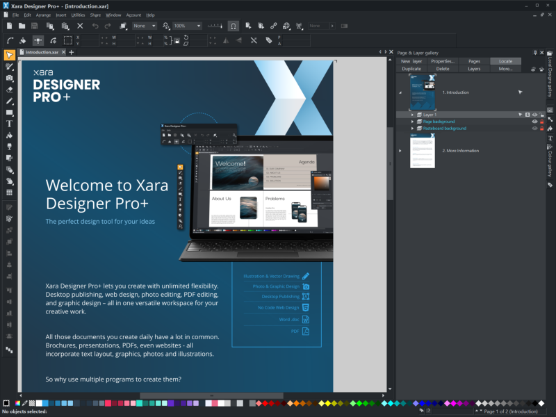Xara Designer Pro - Screenshot #1