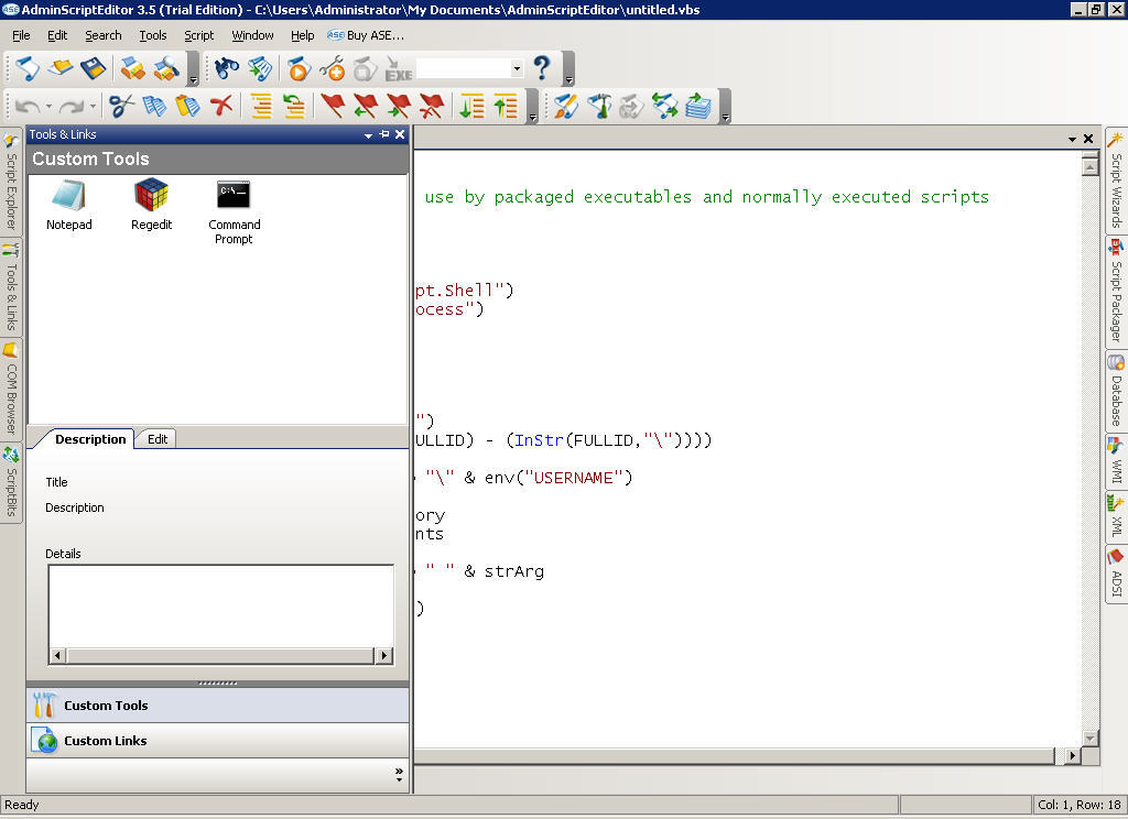 AdminScriptEditor download for free - SoftDeluxe