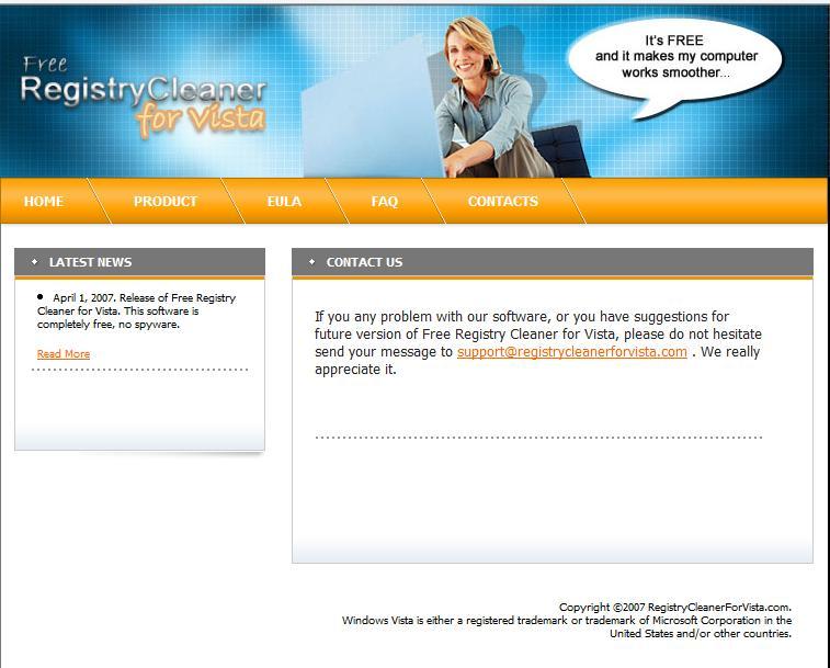 Free Registry Cleaner for Vista - Screenshot #2