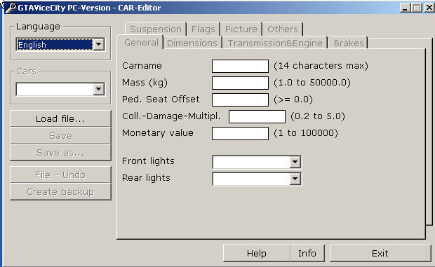 GTAViceCarEditor - Screenshot #1