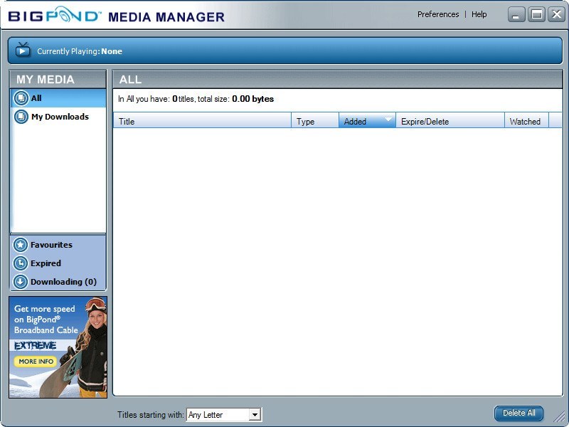BigPond Media Manager - Screenshot #1