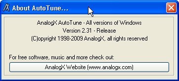 AnalogX AutoTune - Screenshot #2
