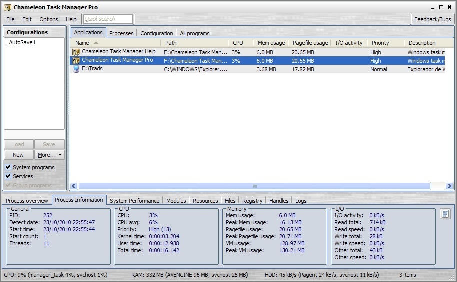 Chameleon Task Manager - Screenshot #9
