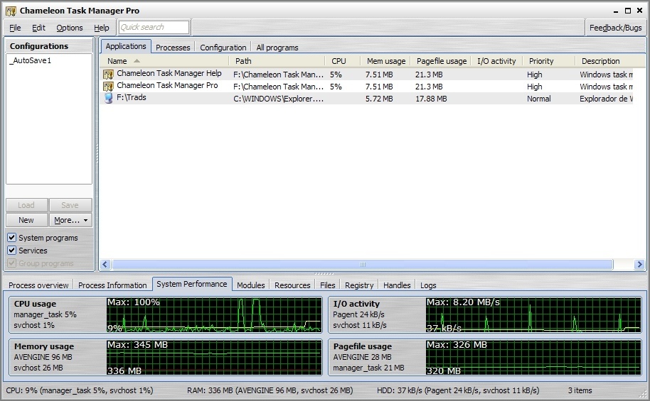 Chameleon Task Manager - Screenshot #8