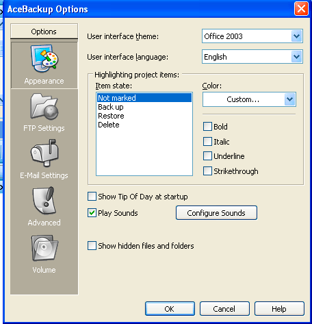 AceBackup - Screenshot #3