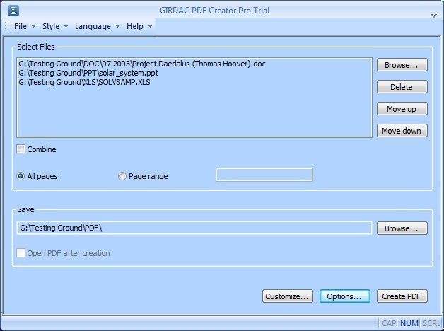 GIRDAC PDF Creator Pro - Screenshot #4