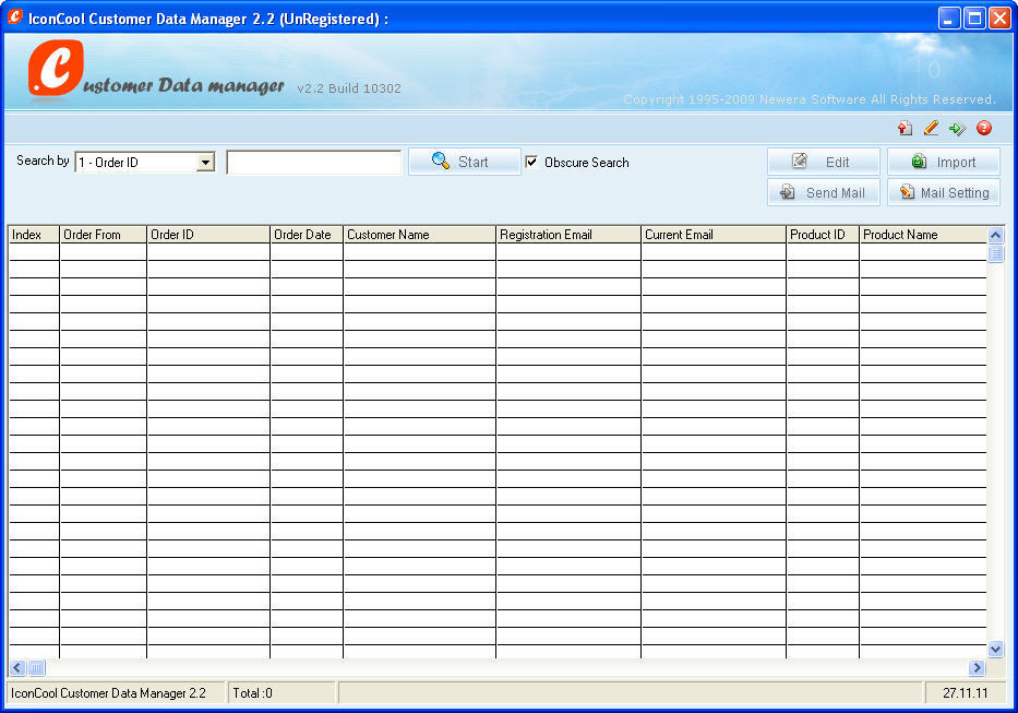 IconCool Customer Data Manager - Screenshot #1