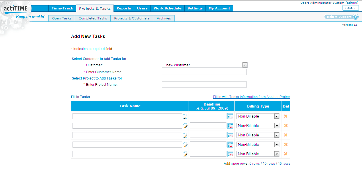 actiTIME - Screenshot #2