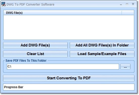DWG To PDF Converter Software - Screenshot #1