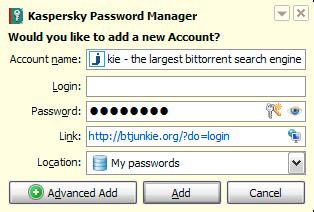 kaspersky password manager 2fa