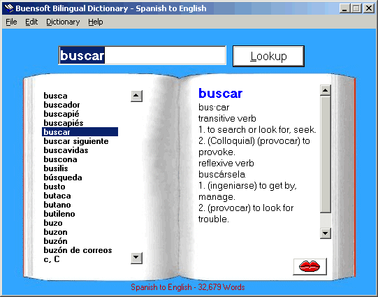 Buensoft Bilingual Dictionary - Screenshot #1