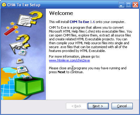 CHM To Exe - Screenshot #3