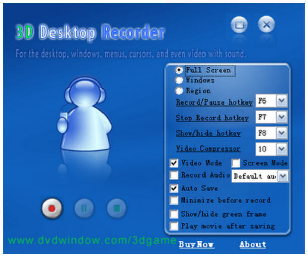3D Desktop Recorder - Screenshot #1