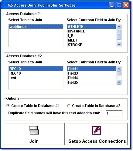 MS Access Join Two Tables Software - Screenshot #1