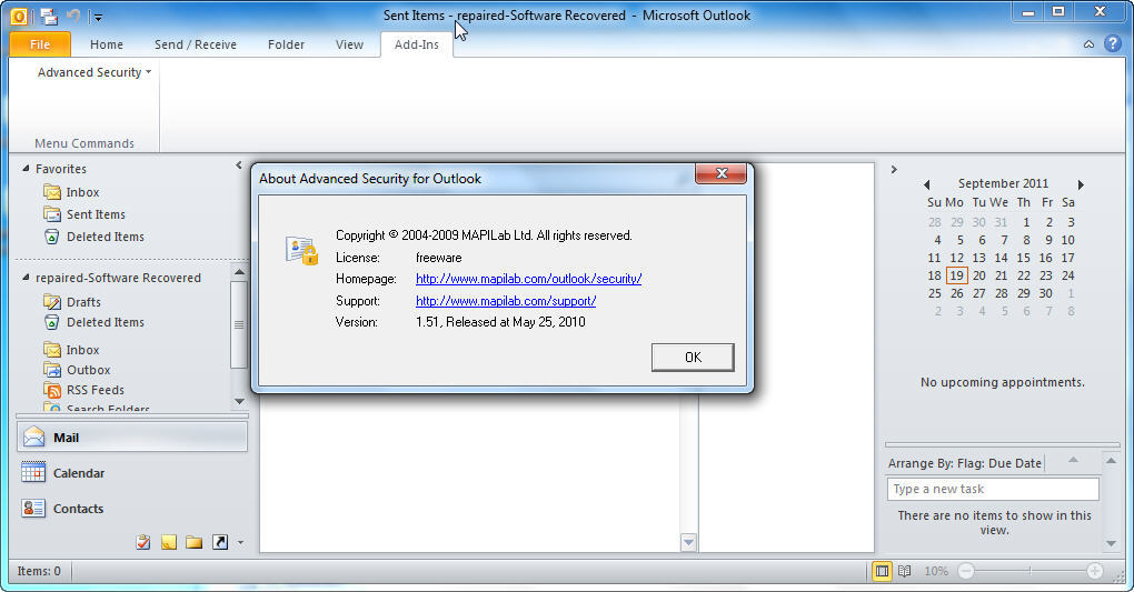 Advanced Security for Outlook download for free SoftDeluxe