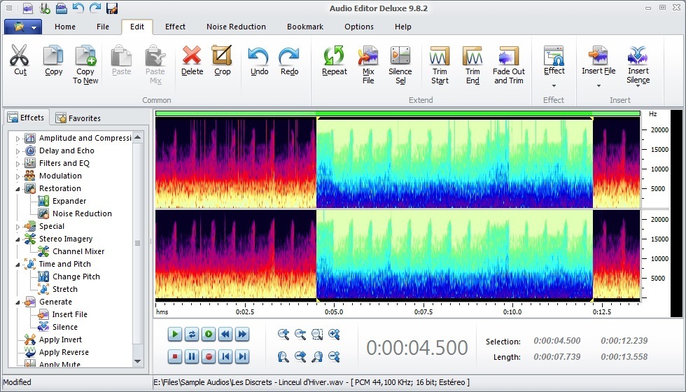 Audio Editor Deluxe - Screenshot #1