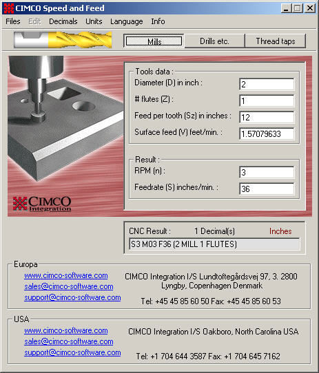Cimco Speed and Feed - Screenshot #2